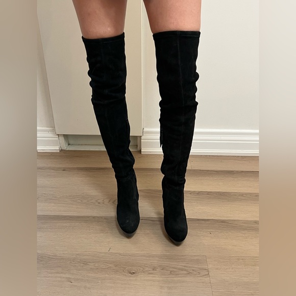 Rachel Zoe brigette stretch suede thigh high boots - Picture 6 of 7